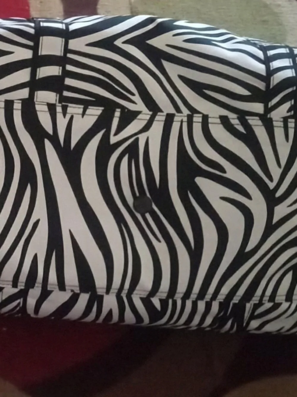 Von Dutch Zebra Print Tote with Red Monogram